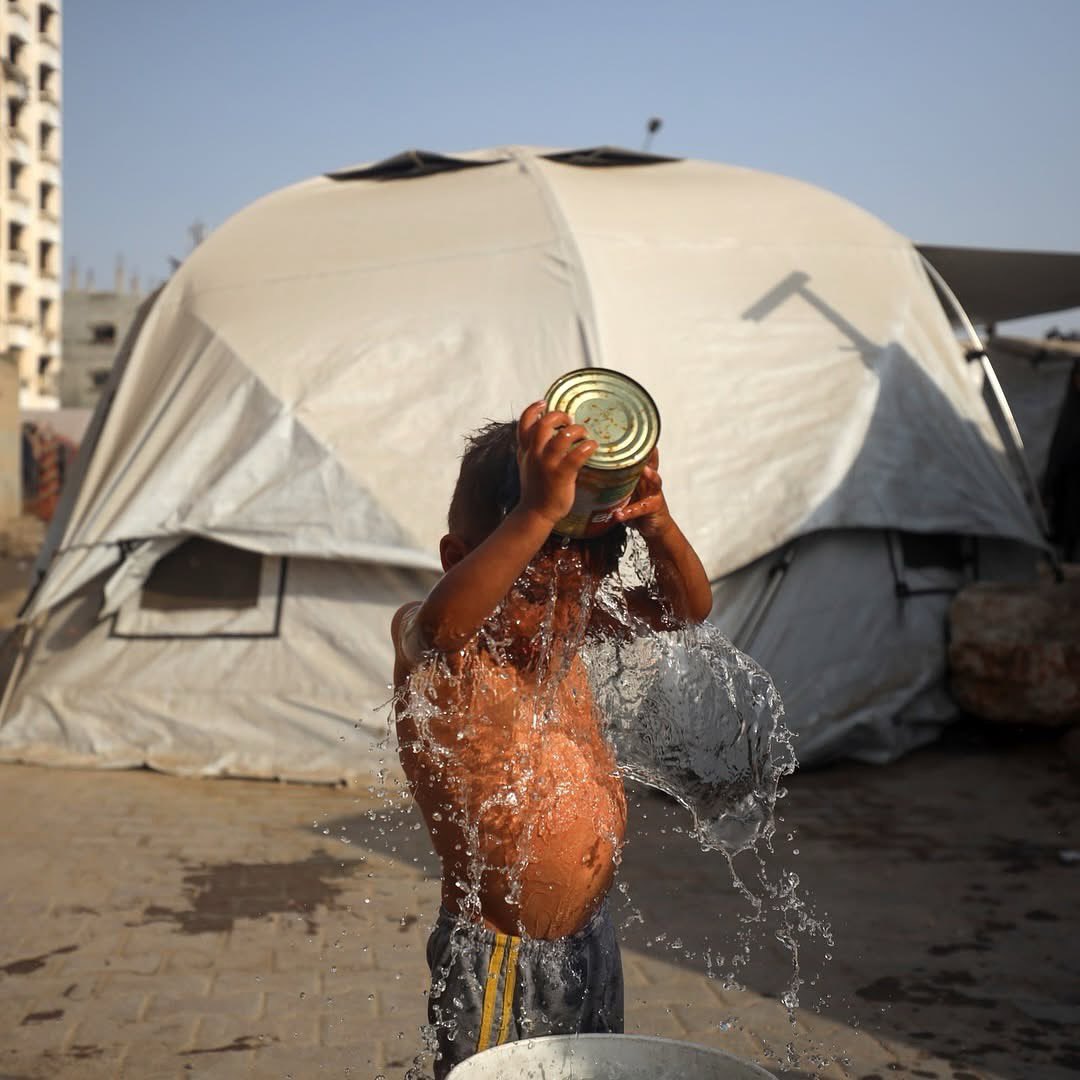 Children Face Water Scarcity During Gaza Heatwave
