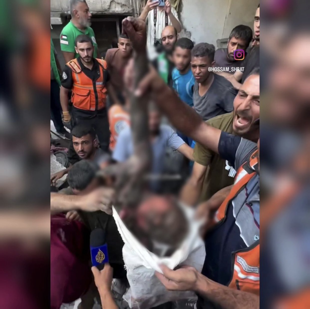 Child’s head and hand remain after occupation aircraft bombing
