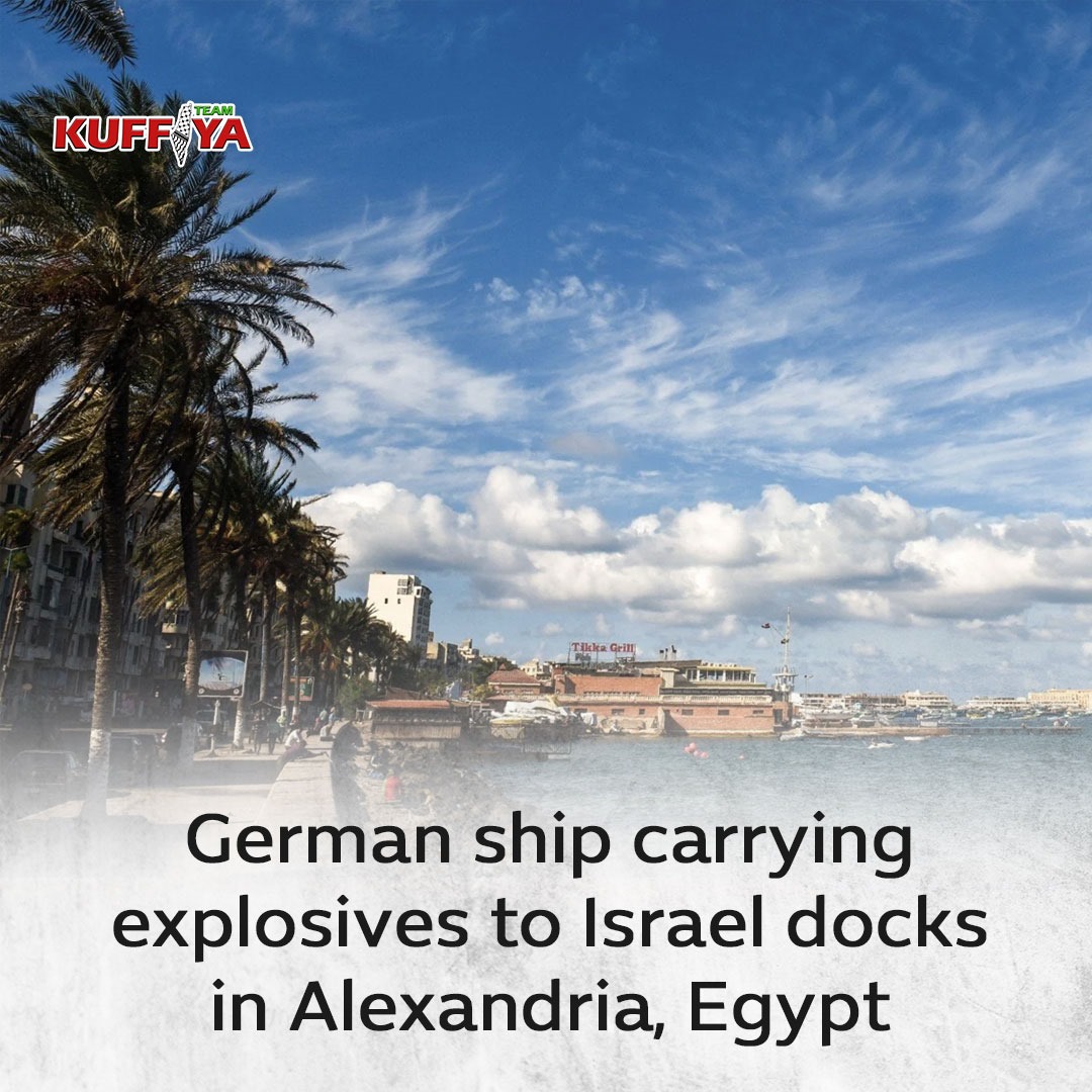 German Cargo Ship Carrying Explosives Docks in Egypt for Israel