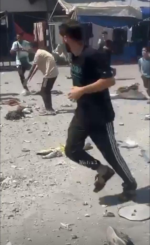 Palestinian man’s anguish after Israeli bombardment at Al-Nuseirat school