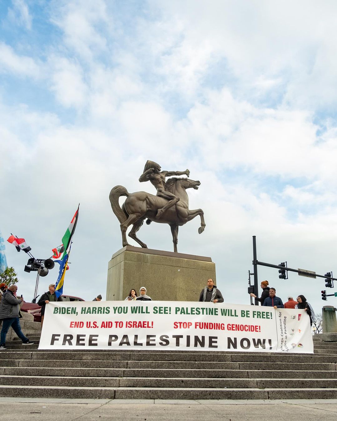 Chicago Activists Protest Biden Administration Gaza Genocide Policy