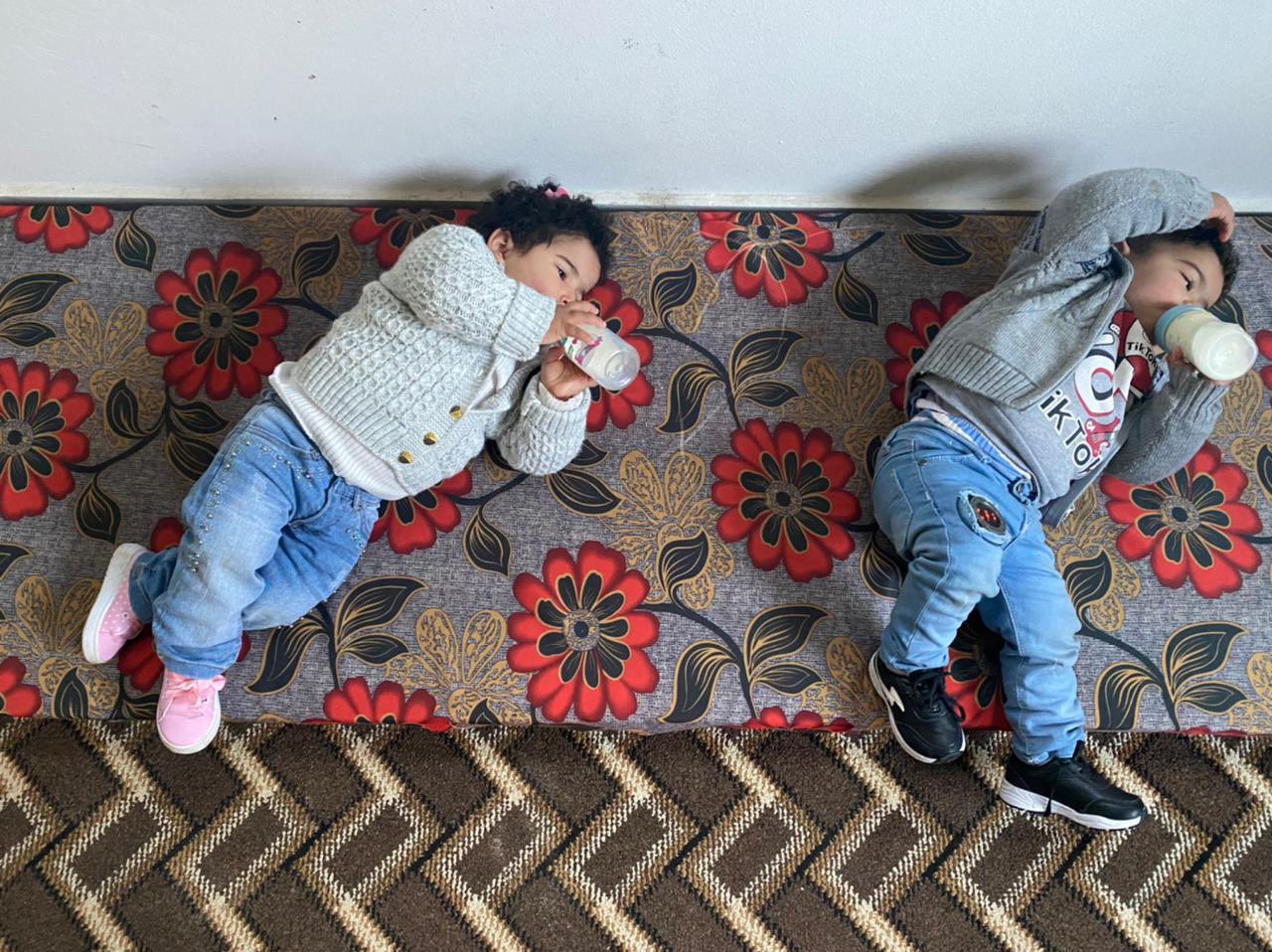 My twins Razan and Rakan years ago in Gaza