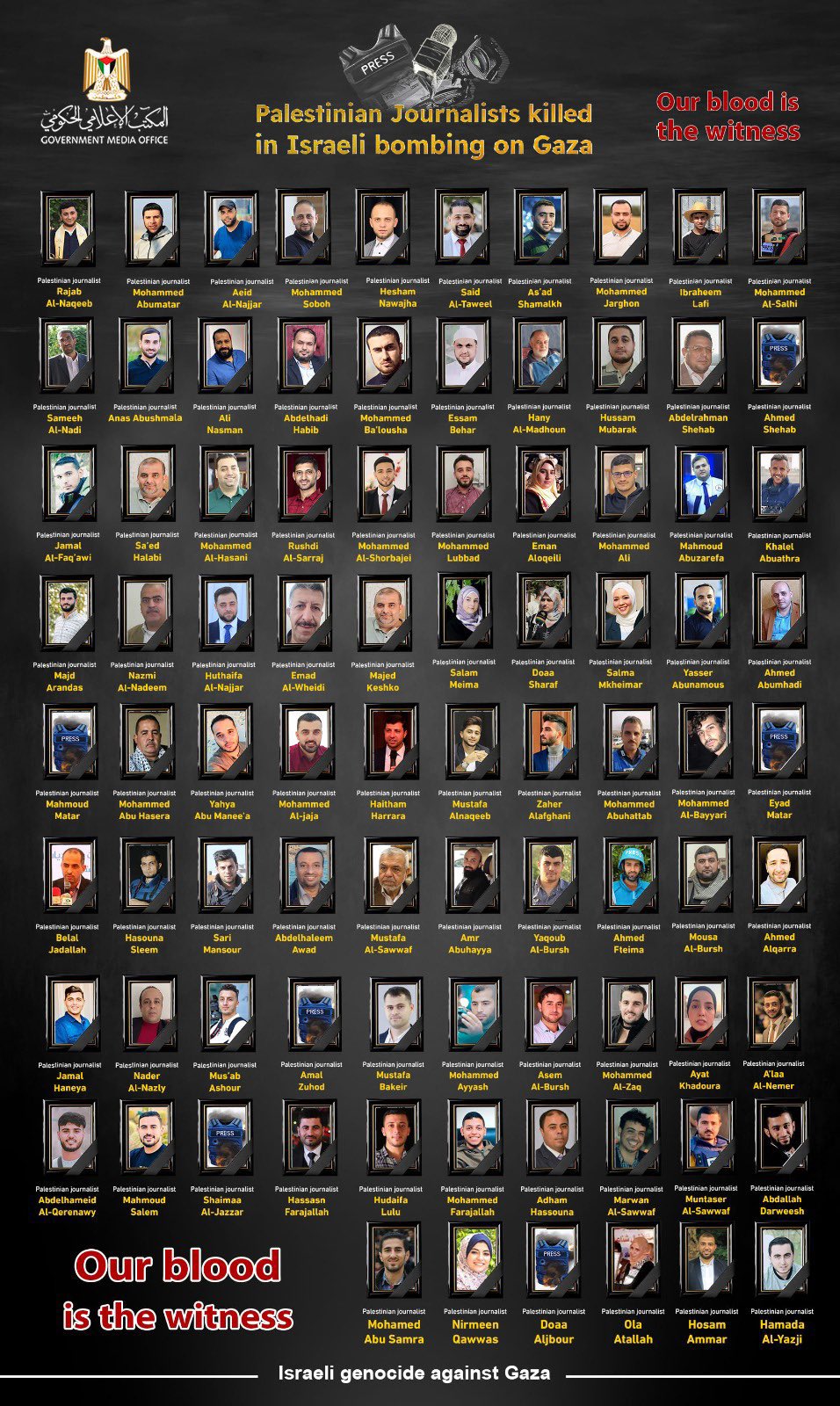 Israel kills 86 journalists in Gaza in eight weeks