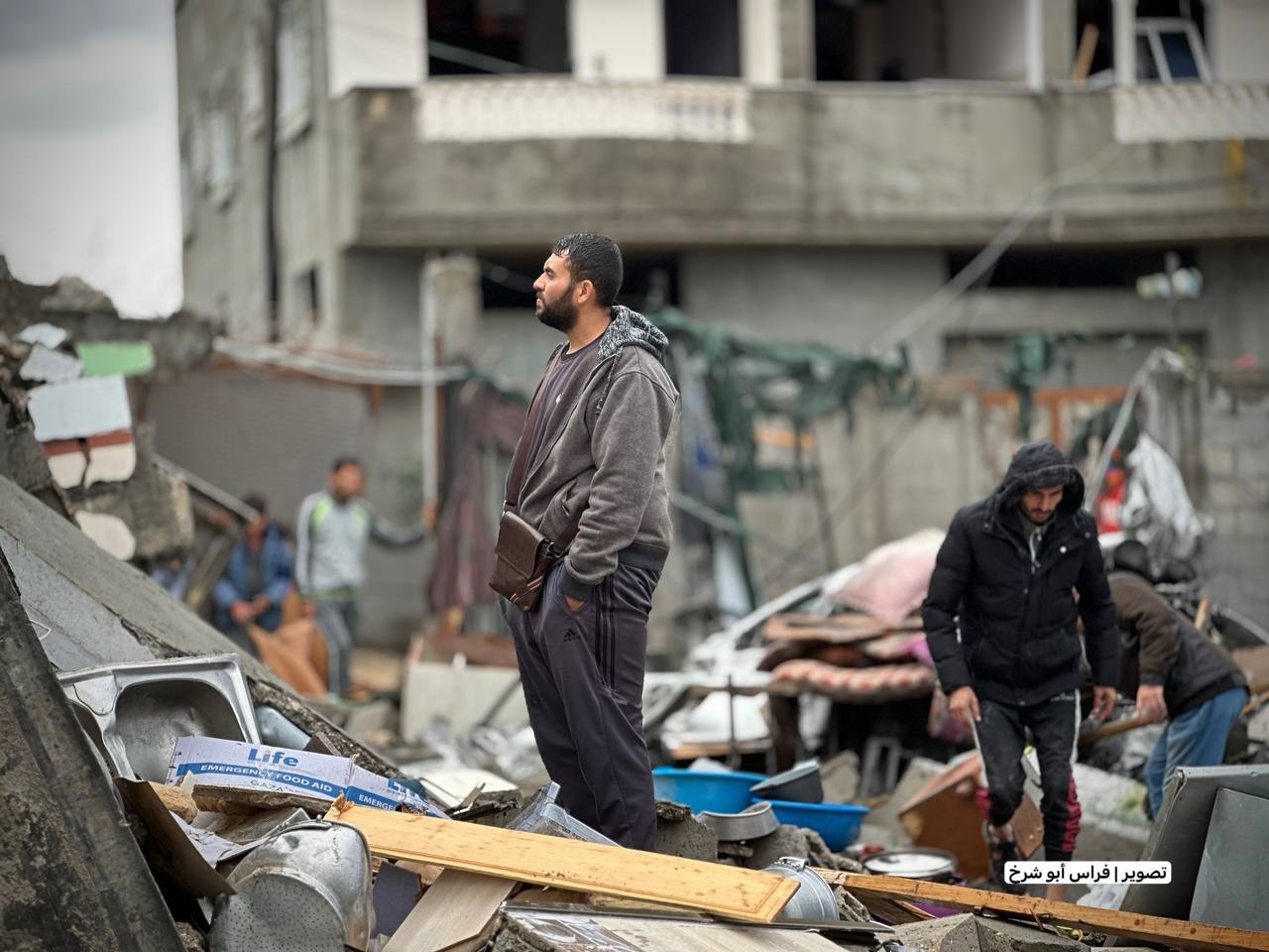 Abu Hashem Family Home Bombing Aftermath in Rafah