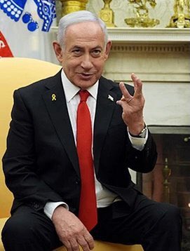 Palestinian resistance quotes Netanyahu phrase on banner