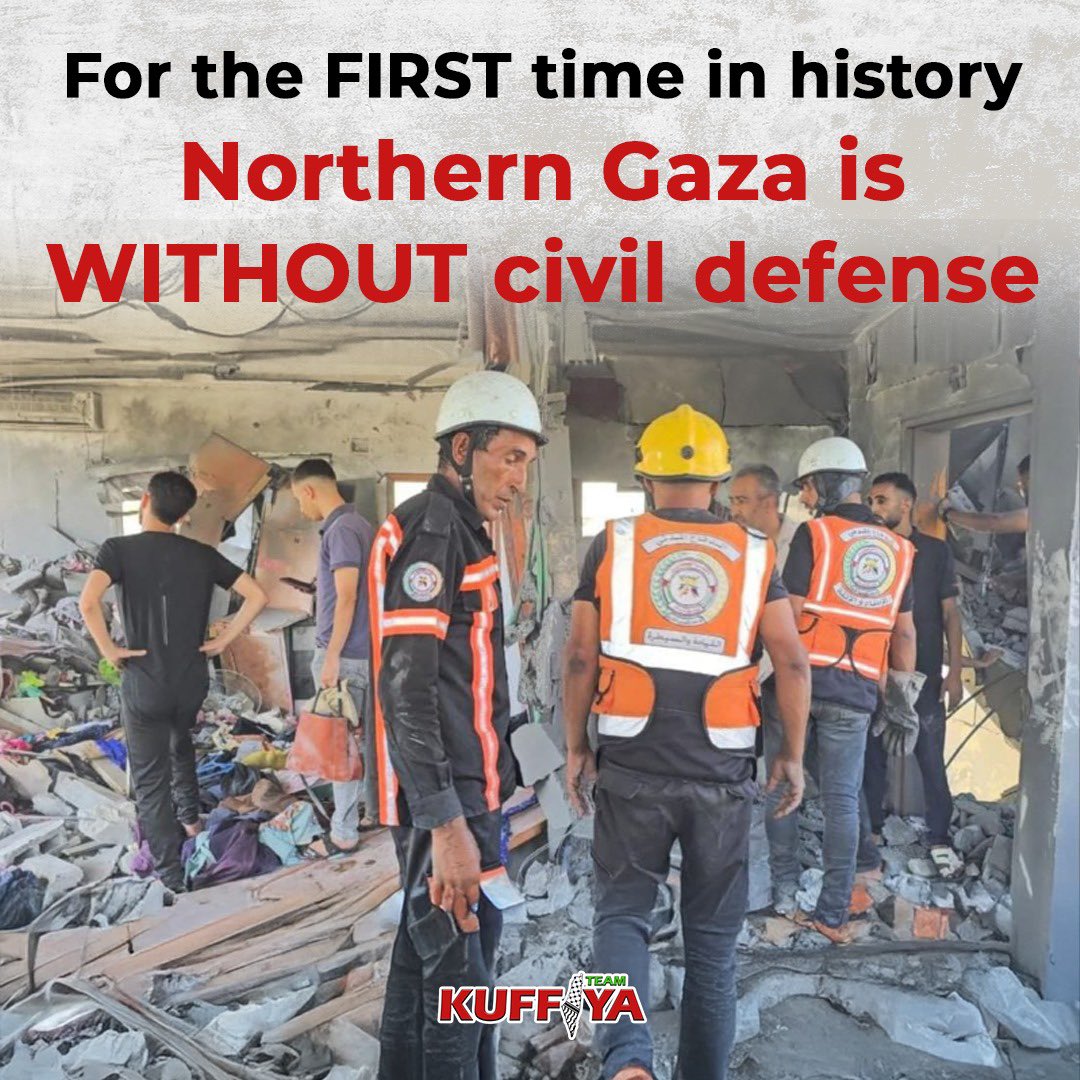 Northern Gaza Civil Defense Operations Halt After Israeli Targeting