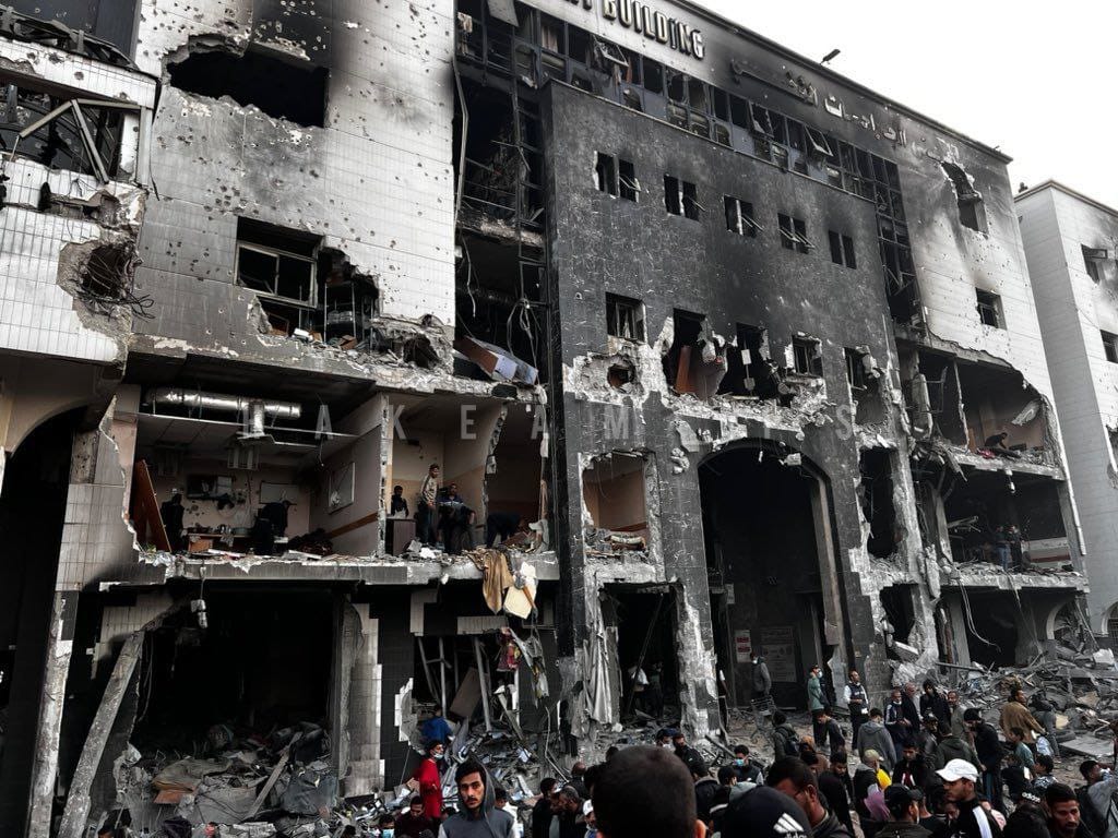 Israeli forces inflict damage on Al-Shifa Medical Complex