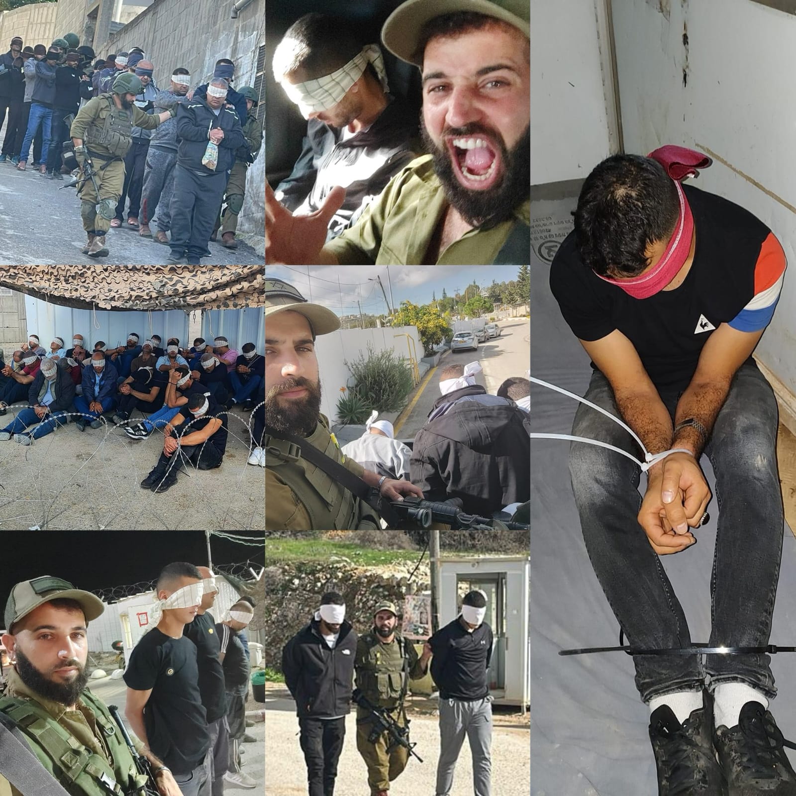 IOF Soldiers Share Photos of Abusing Palestinian Detainees