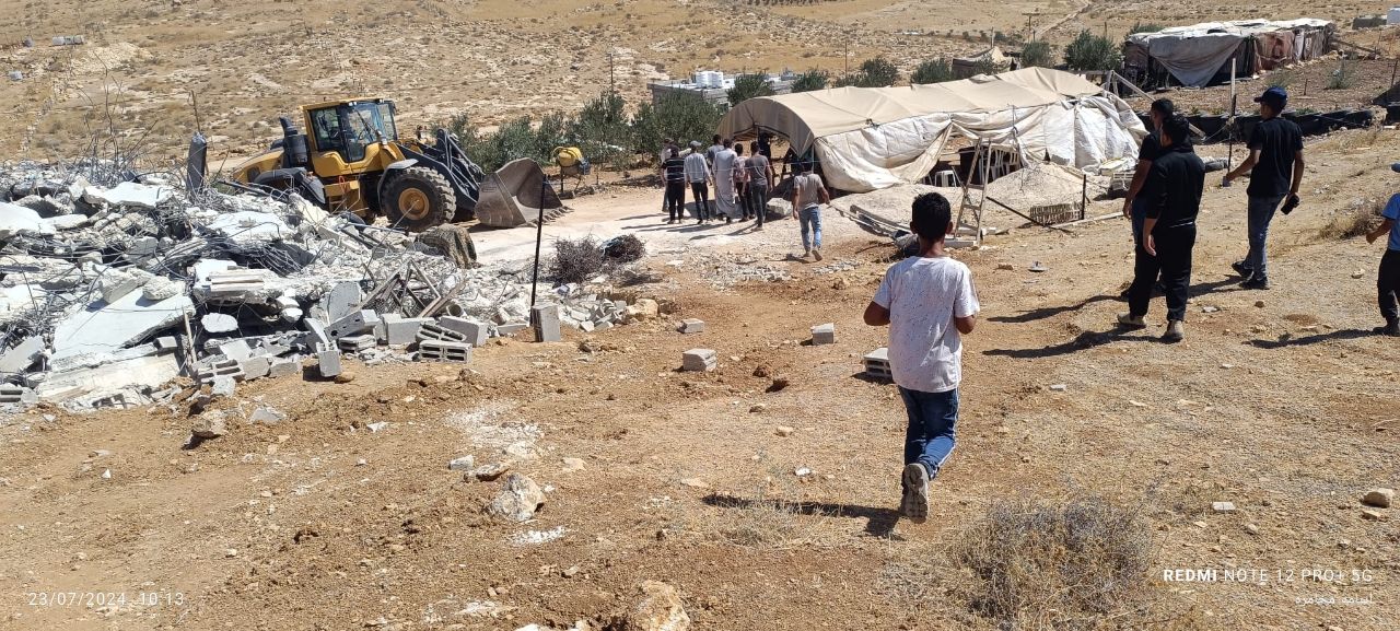 Israeli Bulldozers Destroy Tent Sheltering Displaced Palestinian Family