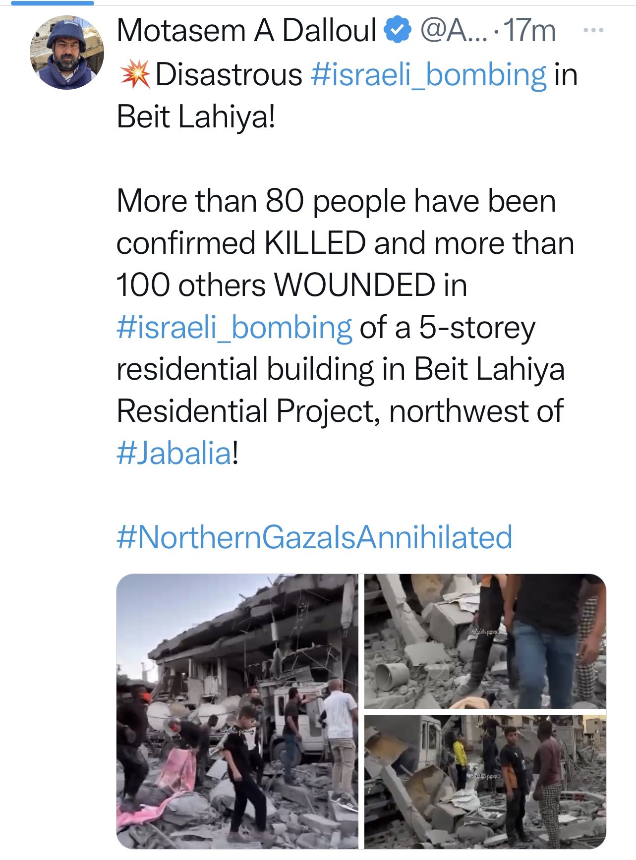 Israeli Bombing in Beit Lahiya Kills Over 80