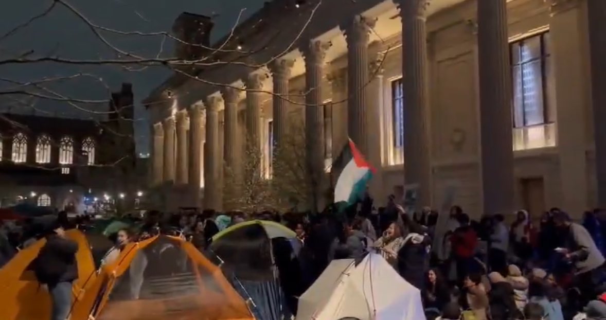 Students arrested during Gaza solidarity protest demonstrations