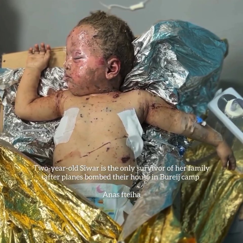Two-year-old Siwar survives family death in Braij camp attack