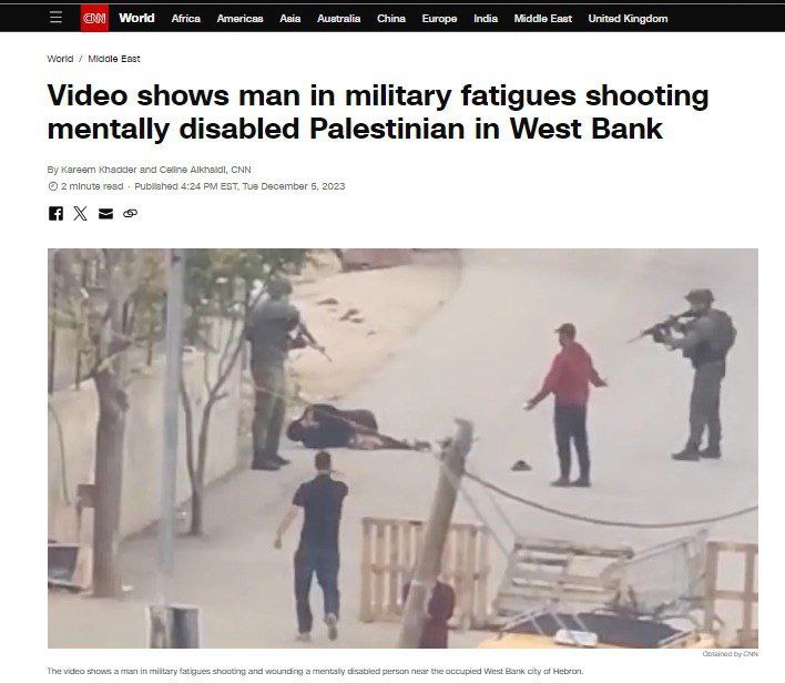 CNN’s framing of Israeli soldier shooting disabled Palestinian