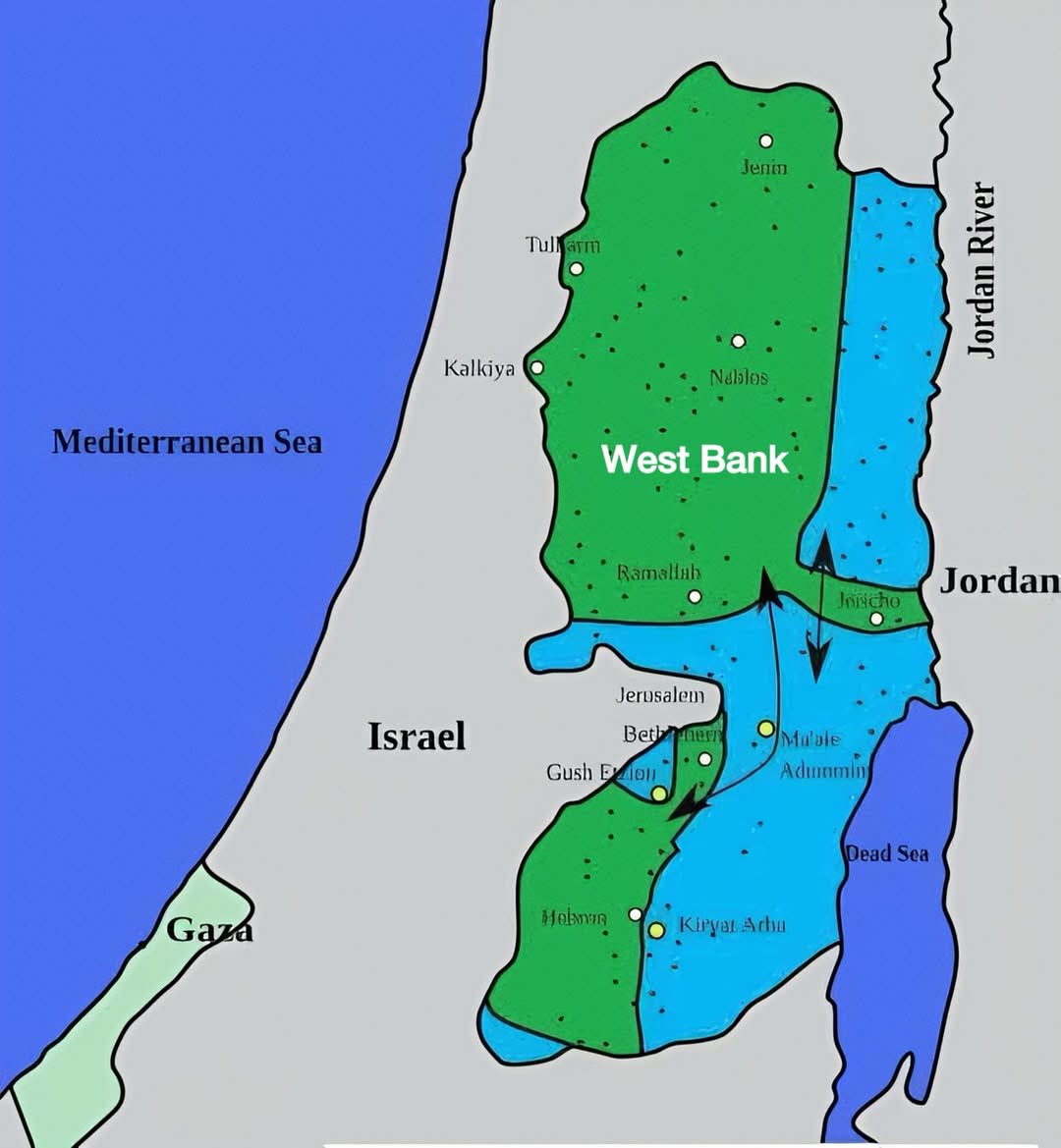 E1 Settlement Plan: West Bank Division Map and Analysis