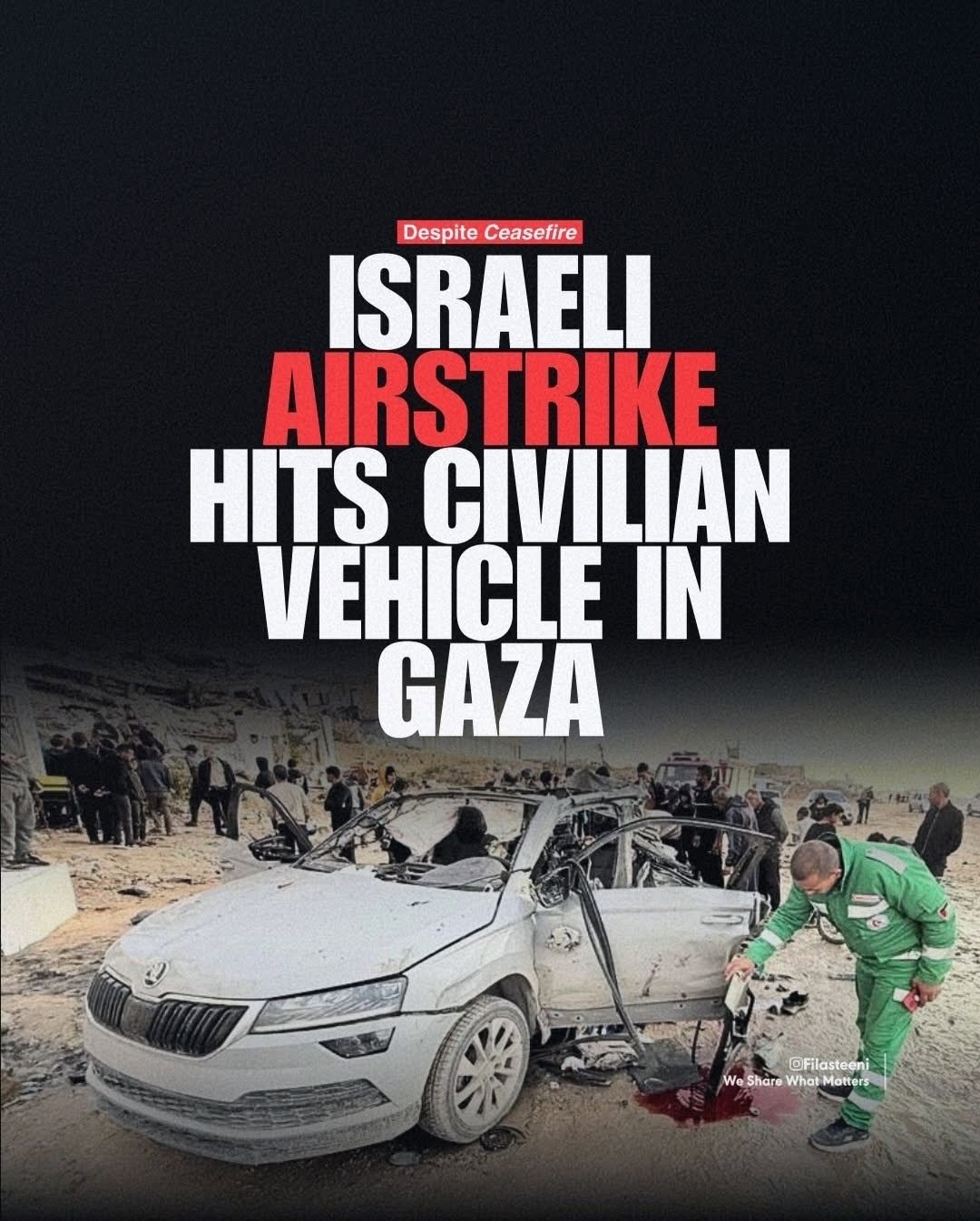 Israeli airstrikes kill 4 Palestinians despite ceasefire in Gaza