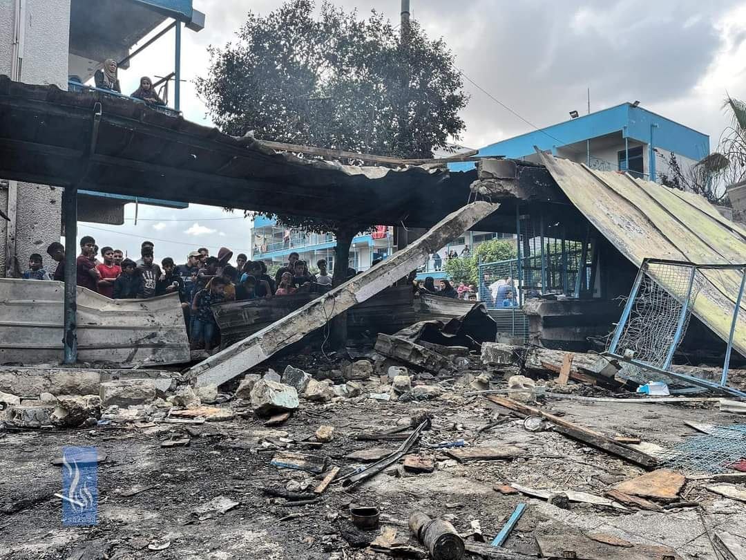 Israeli airstrike on Nuseirat School in Gaza aftermath