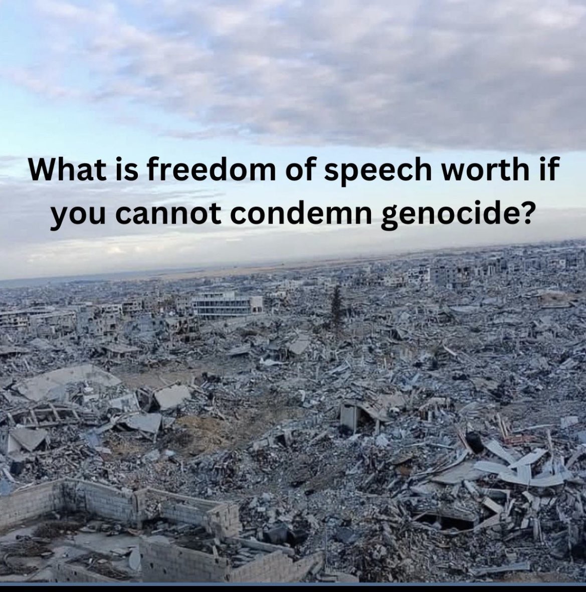 Freedom of speech meaningless without condemning genocide