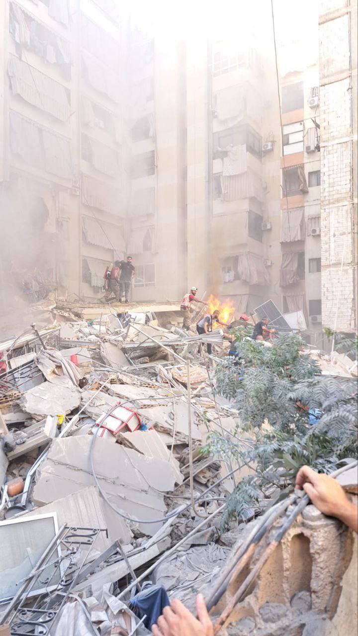 Israeli airstrikes cause massive destruction in Beirut residential complex