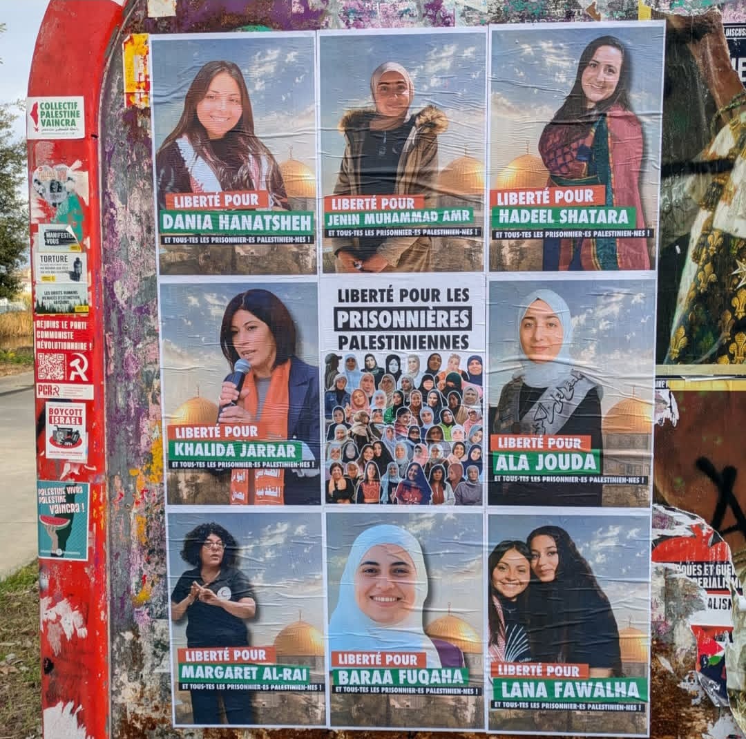Toulouse Posters Demand Freedom for Female Palestinian Prisoners