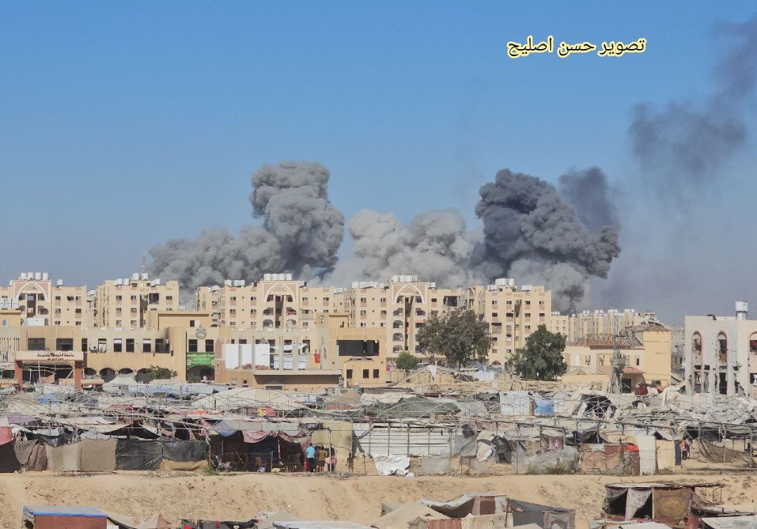 Bombing of Hamad City in Khan Yunis Gaza Strip