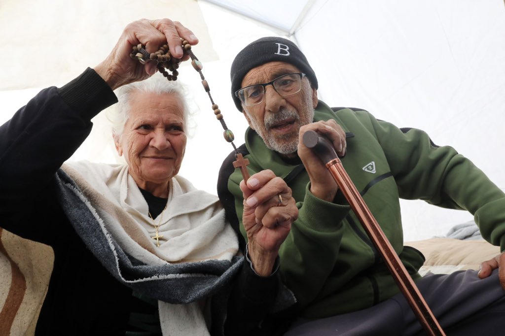 Christian Couple Displaced, Celebrating Christmas in Tent
