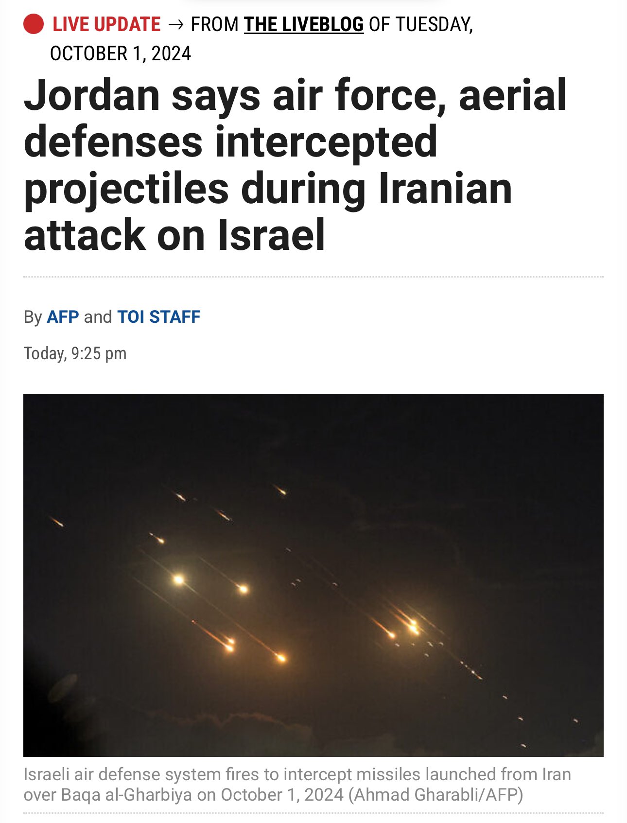 Jordan’s King Shields Israel Against Iranian Military Threat
