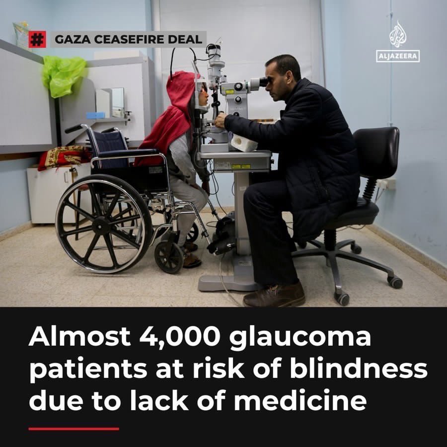 Gaza’s 4,000 Glaucoma Patients Face Blindness Risk