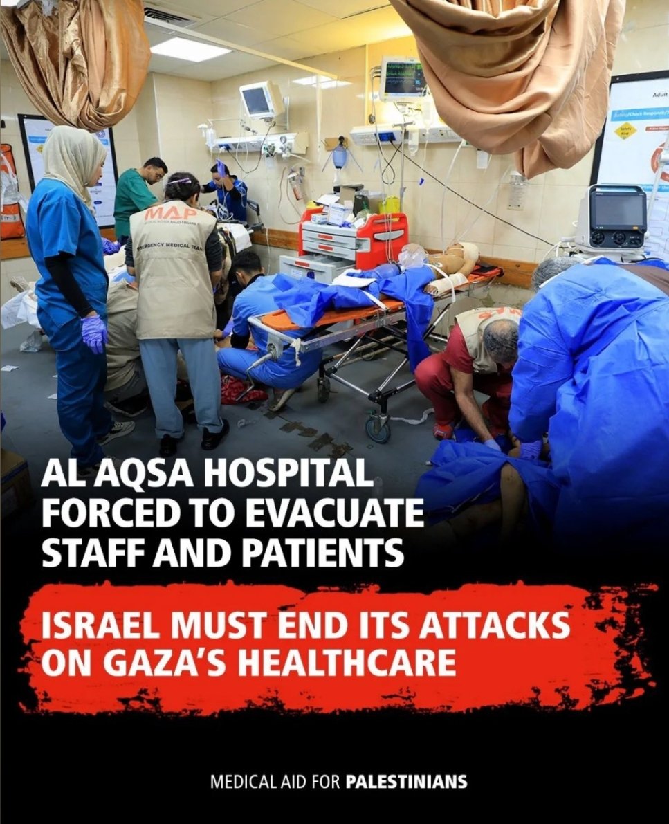 Israeli drones target Al-Aqsa Hospital forcing evacuations Gaza