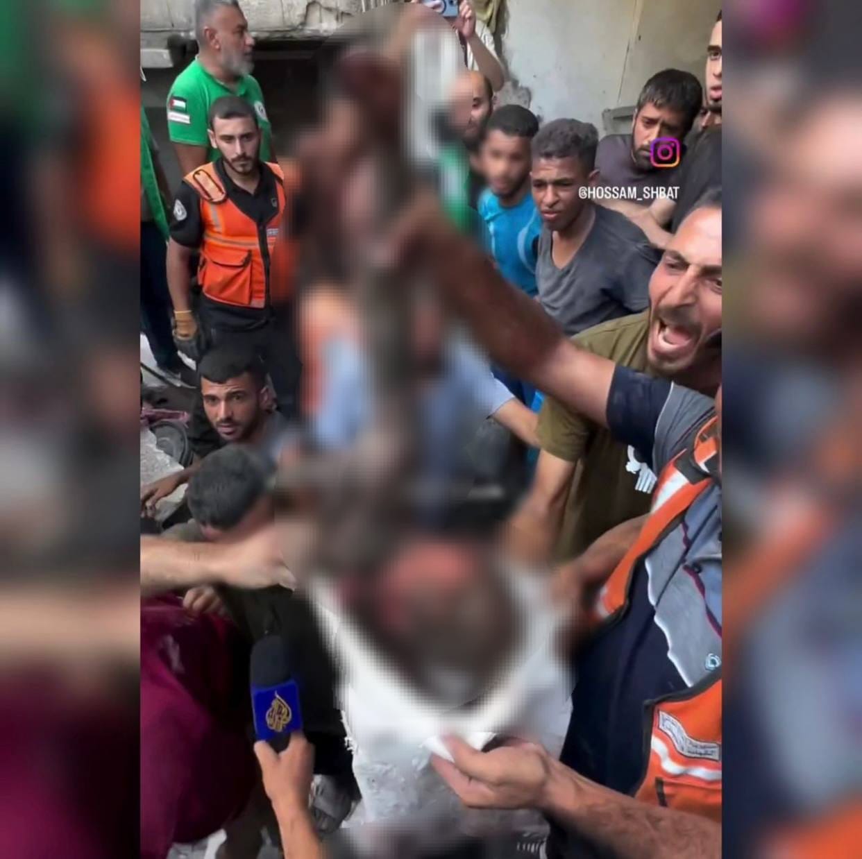 Palestinian Child’s Remains After Israeli Targeting in Gaza