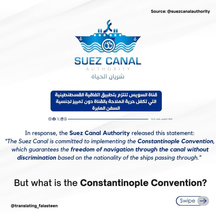Israeli Warship Transits Suez Canal Under 1888 Convention