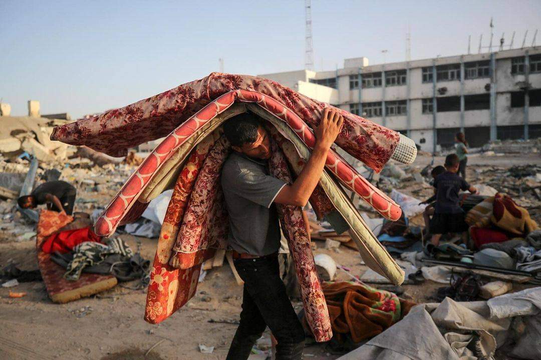Citizen displacement from Rafah due to violent bombing in Gaza