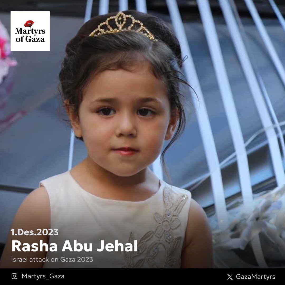 Child Martyr Rasha Abu Jahal Remembered for Her Smile