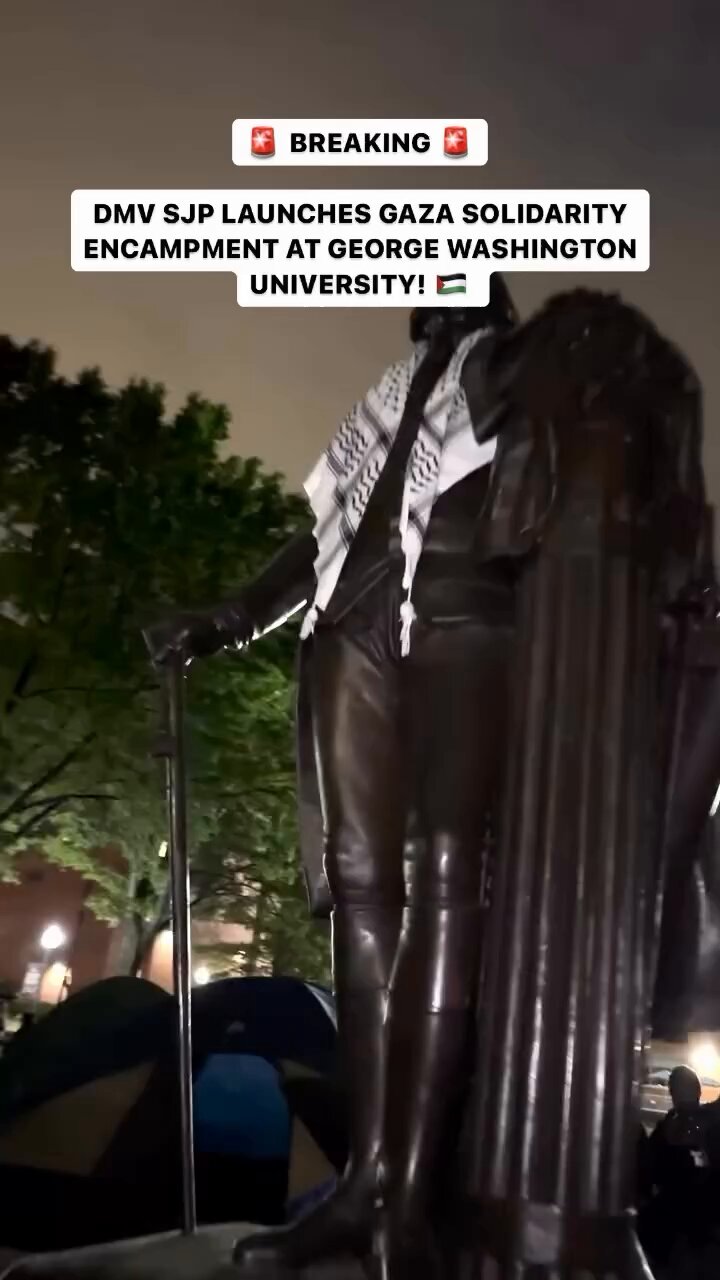 George Washington University Students Launch Gaza Solidarity Encampment