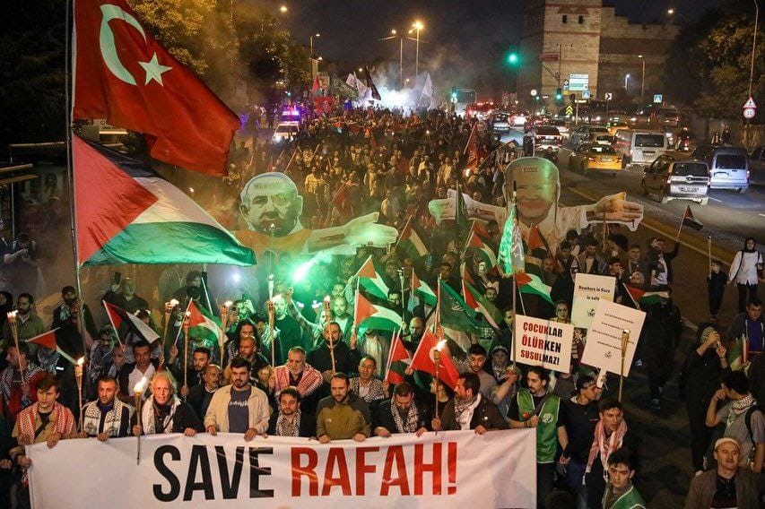 Turkish Demonstrations in Solidarity with Palestine over Rafah