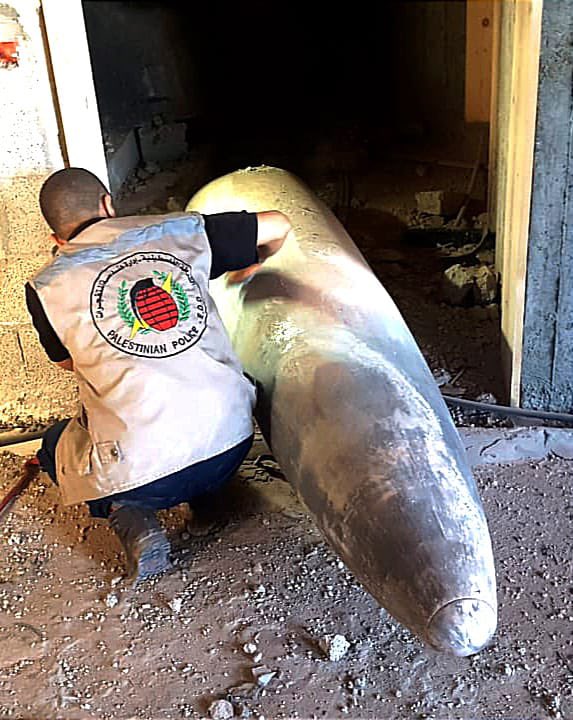Clearing unexploded ordnance following ceasefire in Gaza conflict