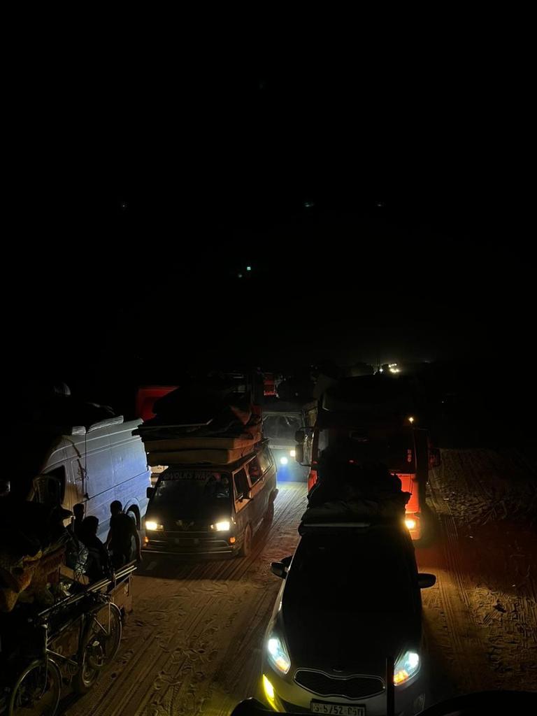 Large displacement of population from northern to southern Gaza