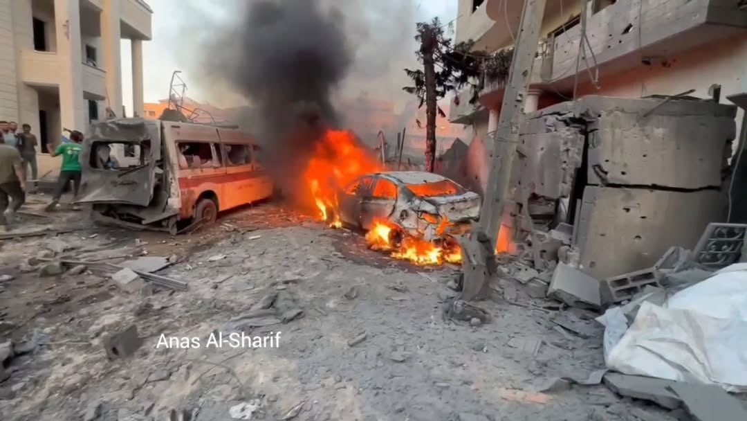 Israeli airstrike injures paramedics near ambulance in Gaza City