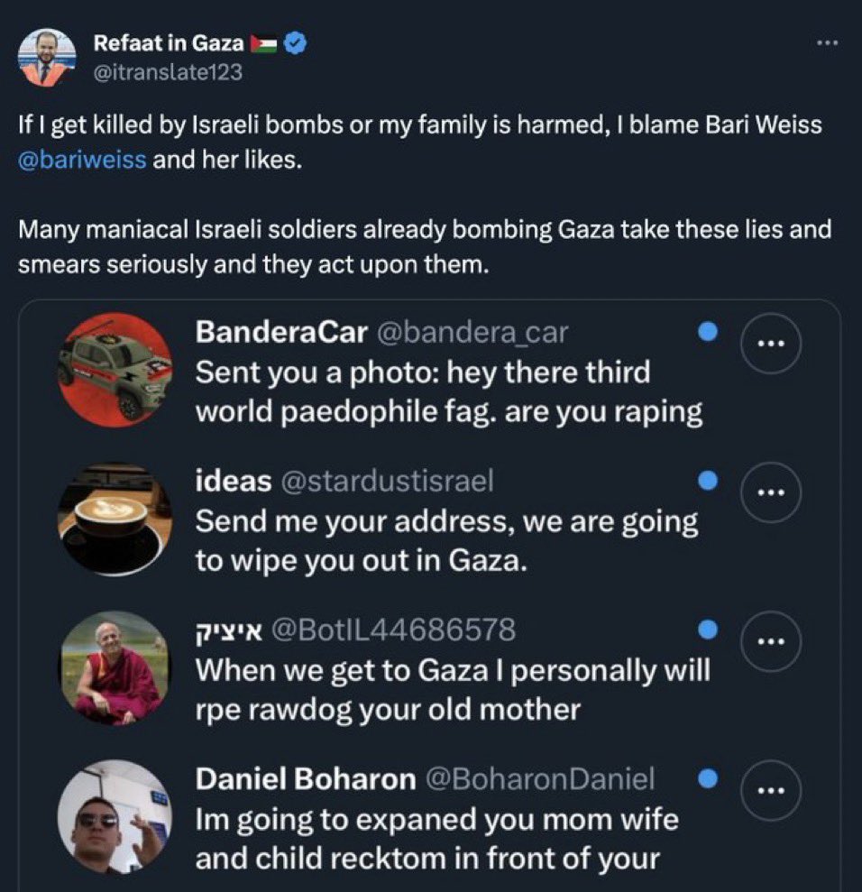 Dr. Rafat menacé de mort, accusations contre Bari Weiss