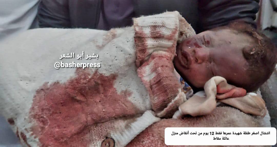 12-Day-Old Palestinian Girl Killed in Israeli Gaza Strip Airstrikes