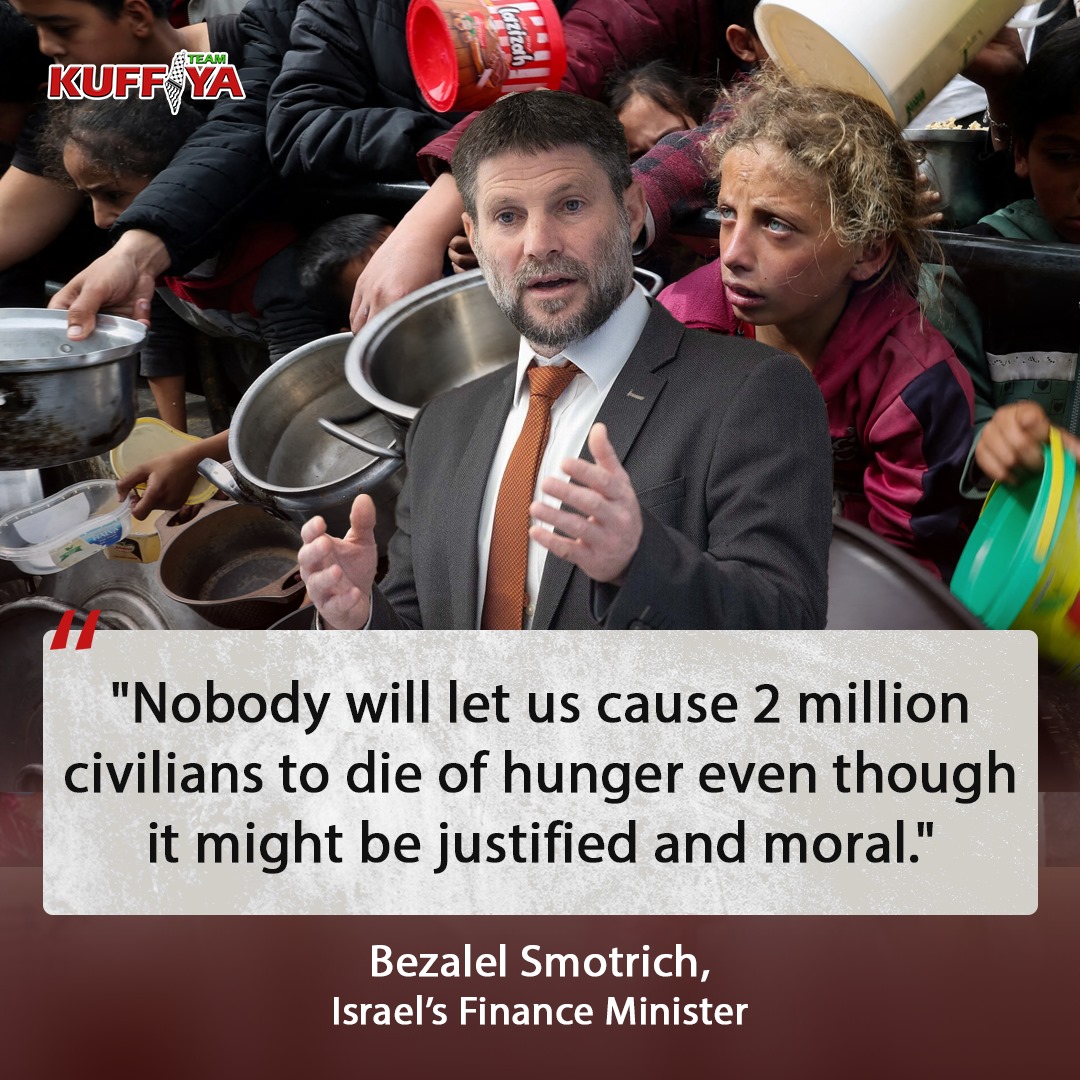 Israeli Finance Minister Says Two Million Palestinian Deaths Could Be Justified