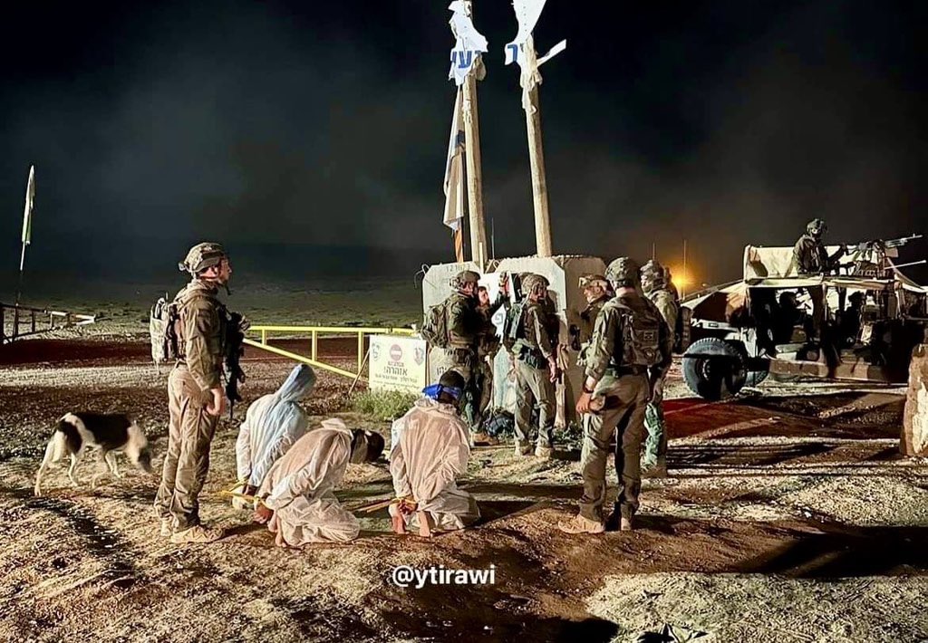 Israeli Soldiers Abuse Blindfolded Palestinian Detainees in Rafah