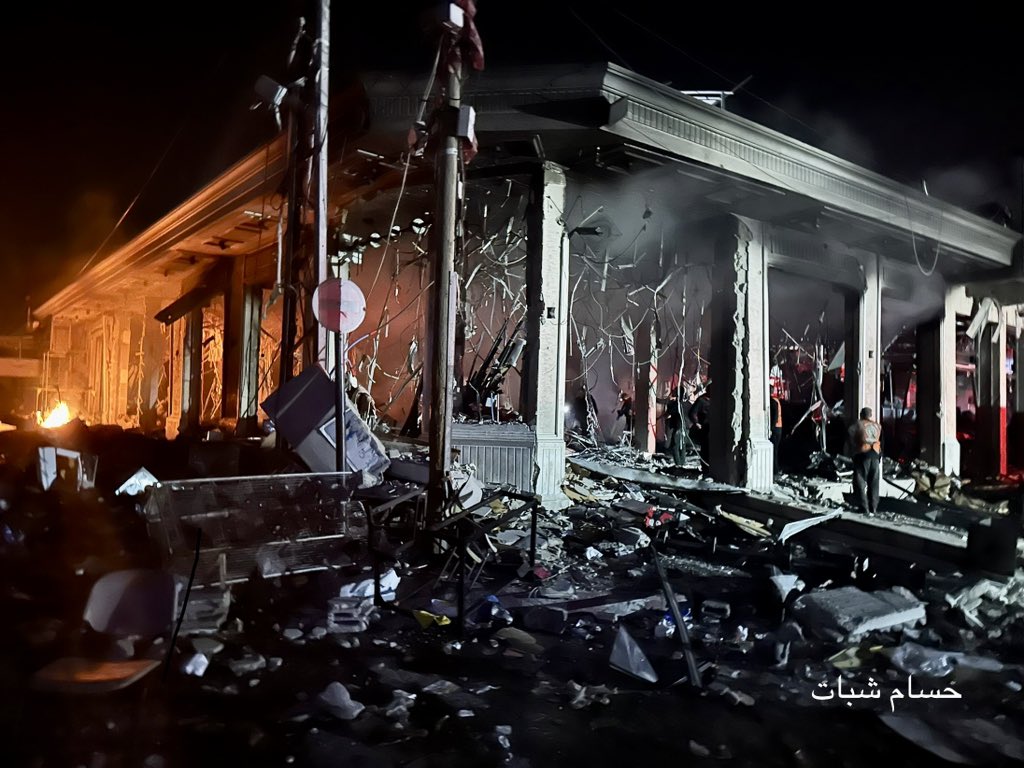 Commercial center targeted in northern Gaza