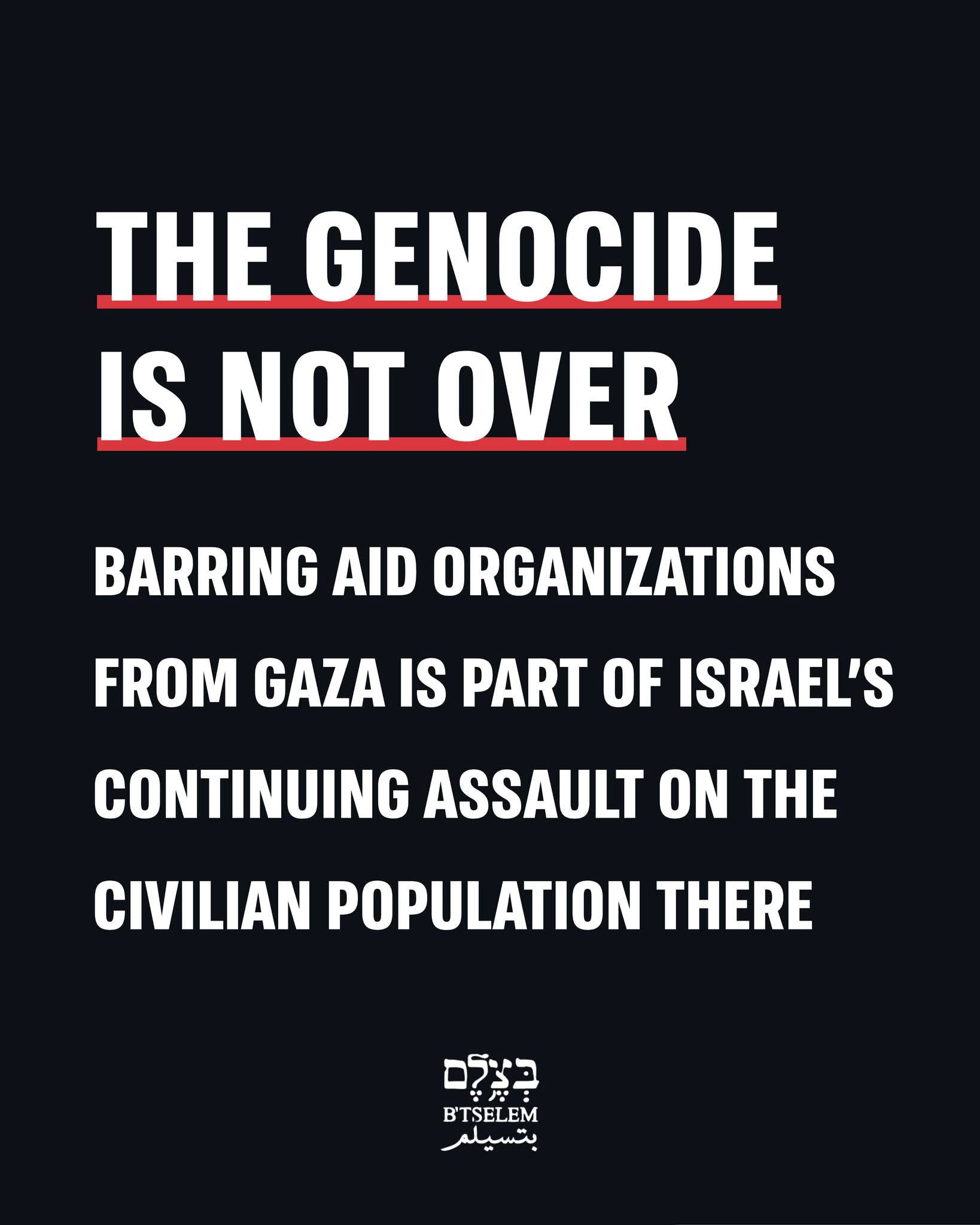 Israel Bars 37 Humanitarian Organizations from Gaza