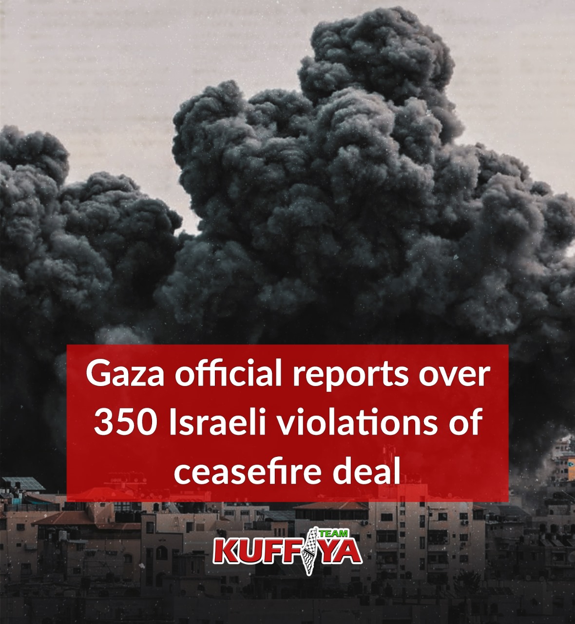 Gaza reports over 350 Israeli ceasefire agreement violations
