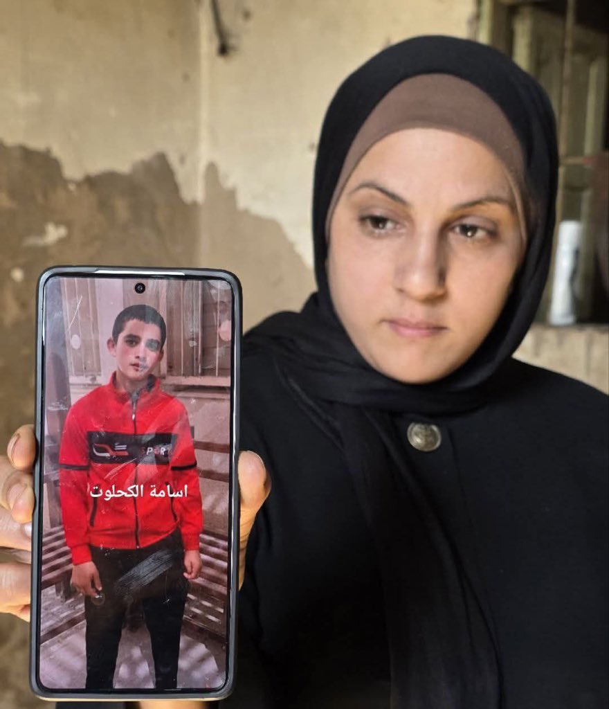 Palestinian boy Islam al Aqraa detained by Israeli forces since October 2023