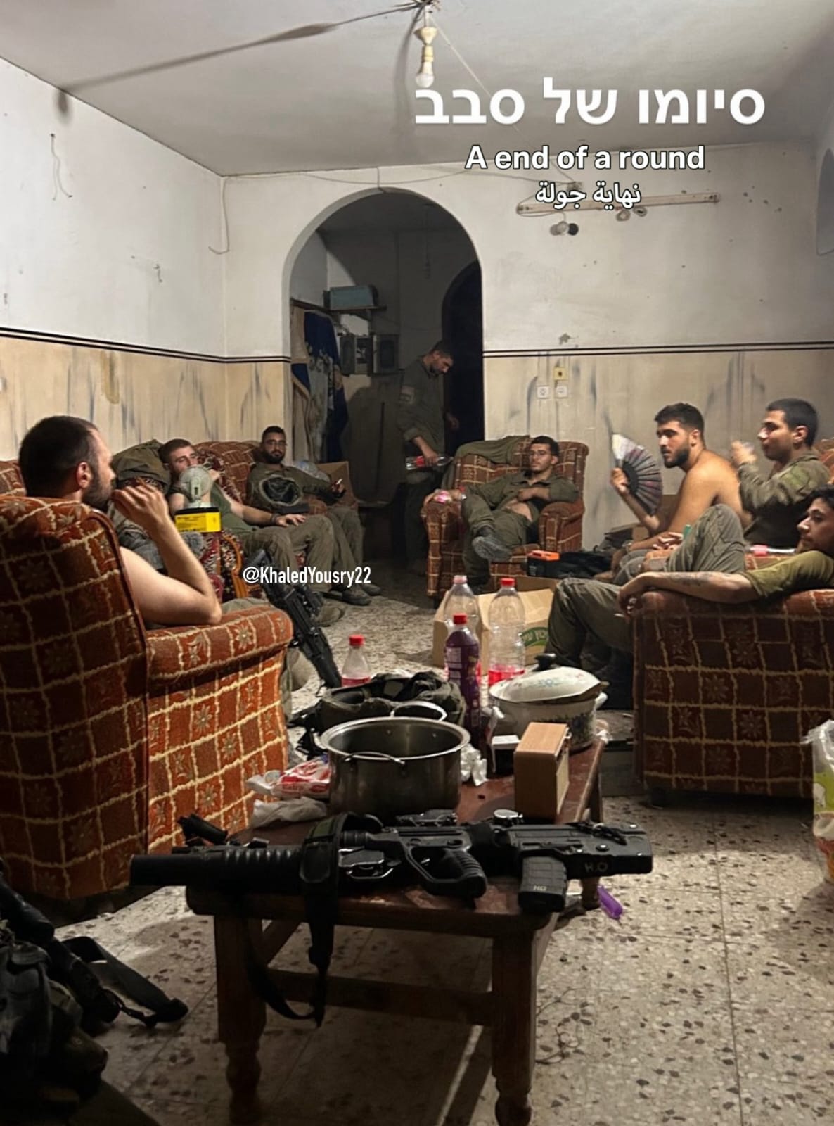 IOF soldiers looting Palestinian homes in Gaza