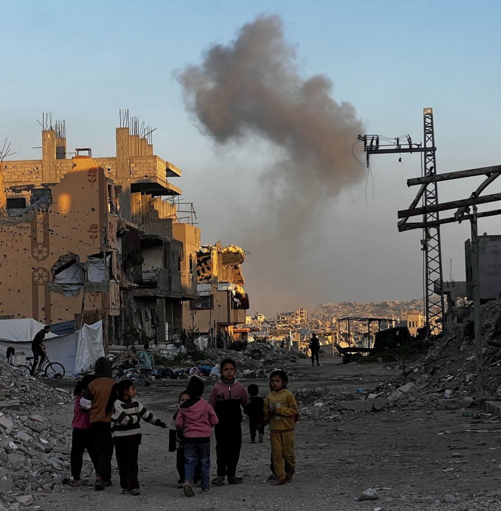 Israeli Artillery Shelling Near Camp in Gaza City