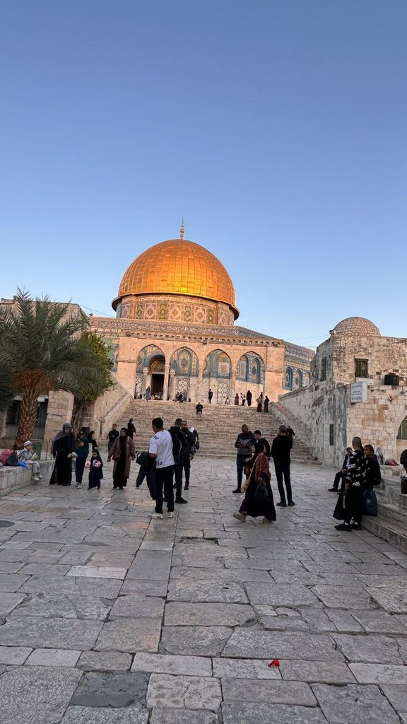 Sunset Atmosphere at Al-Aqsa Mosque Courtyards