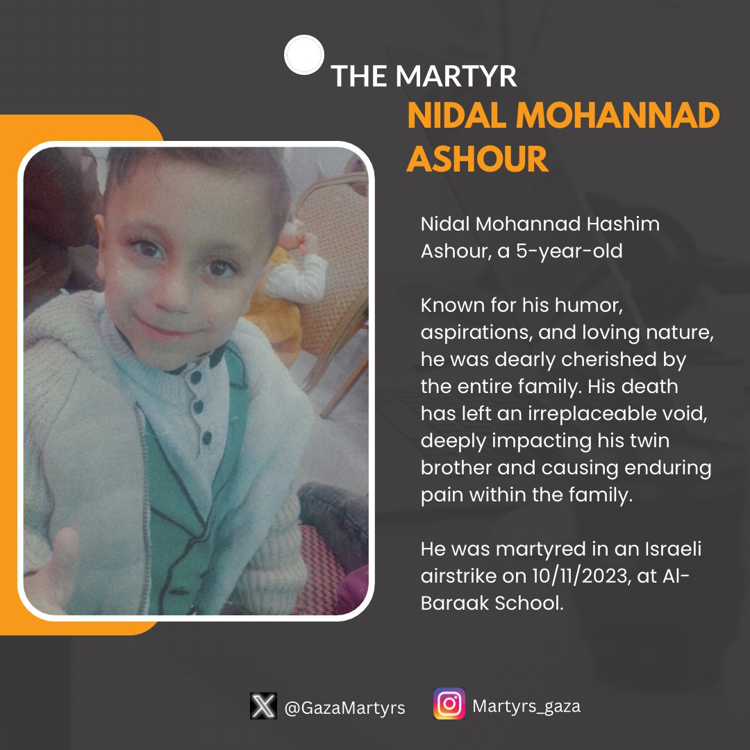 Child Casualty Documentation: Nidal Mohannad Hashim Ashour