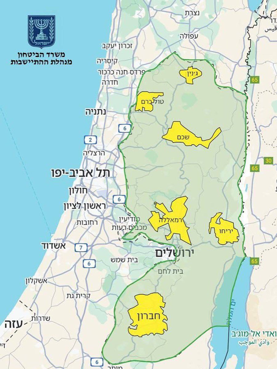Smotrich’s West Bank Annexation Map Plan